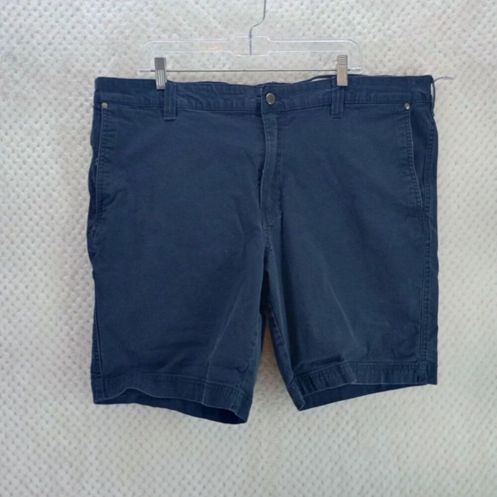 Columbia Regular Fit Men's 42 Blue Flat Front Cargo 6 Pocket Stretch Shorts
